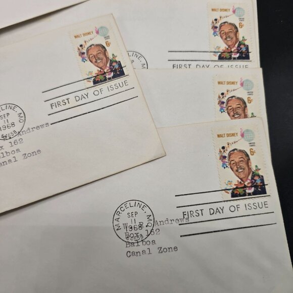 Walt Disney 1968 First Day Of Issue Envelopes Lot Of 17 Stamps Postmarks LI3008 - Picture 4 of 9